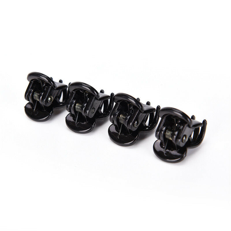 Fashion Women Girls 12pcs Black Plastic Mini Hairpin 6 Claws Hair Clip Clamp  Gn