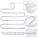 Multi-Functional S-Type Stainless Steel Trouser Rack Traceless Non-Slip Stor OZ