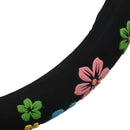 Flannelette Steering Wheel Cover with Multicolor Flowers