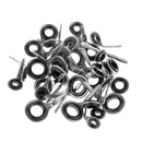 40pcs Stainless Steel&Ceramic Raft Fishing Rod Guides Rod Repair Line Eyelet