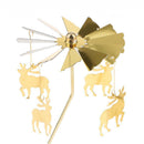 Snowflake & Elk Rotating Carrousel Candle Holder for Christmas Wedding Decor