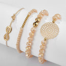 4Pcs Bohemian Multi-layer 8 Infinity Beads Bracelet Set Women Bangle Jewe FmTEUS