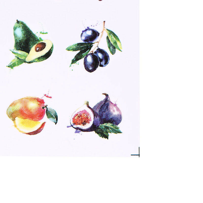 18 sheets fruit cocktail watermark decals water transfer nail art stickers di Ew
