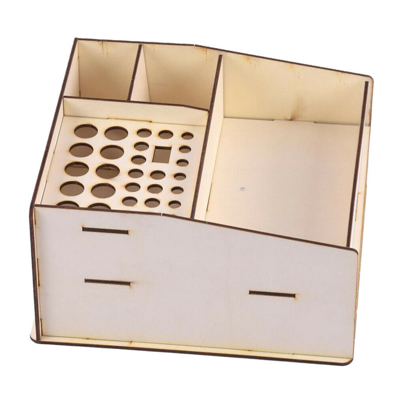 DIY Paint Ink Bottles Airbrush Brush Tools Stand Rack Wooden Organizer Holder