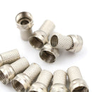 10 x F Connector Screw on type for RG6 Dual Shield TV Antenna Coax Cable LJ