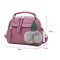 Women Messenger Handbag Shoulder Bag PU Leather Sling Bag/Light Purple