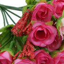 21pcs Artificial Rose Flower Bouquet Heads