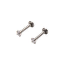 2 Pcs Surgical Steel Cz Labret Lip Ring Piercing Jewelry Tragus Nail Lip Stud ES