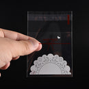 Wholesale 100ps white lace Self Adhesive Lots DIY Jewelry Seal Plastic Bags TO S