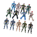 15pcs Plastic Special Force Action Figures 9cm Army Men Soldier Playset