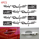 4pcs Car Stickers Racing Development WRC Door Handle Vinyl Decals (Black) A