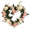 34cm Simulation Rose Flower Wreath Hanging Ornaments for Front Door Party Pink