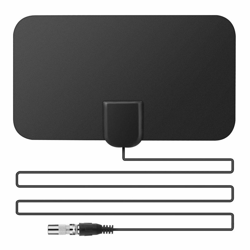 Flat Indoor HD Signal Amplifier Digital Antenna HDTV 50 Miles Range VHF-UHF F7P8