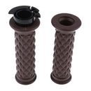 Brown Cafe Racer Motorcycle Handlebar Grips 7/8'' 22mm Diamond Custom