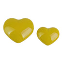 Heart Shaped Ceramic Door Drawer Bin Handle Pull Knob Hardware Yellow 38mm S