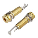 Brass Threaded Cylinder Guitar Jack End Pin Socket For Electric Bass Parts