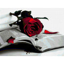 Full Round Diamond 5D DIY Diamond Painting "Roses and books" Embroidery Cro