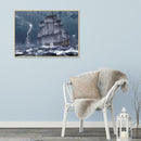 5D DIY Full Drill Diamond Painting Thunder Ship Cross Stitch Embroidery Kit