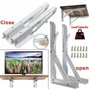 2X Heavy Duty White 90 Degree e-Wall Mounted Detachable Decorative Metal An P6W8
