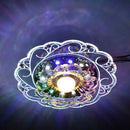 3W LED Crystal Lotus Ceiling Light Pendant Flush Lamp Main Warm Light Auxil