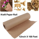 12inch 100 Feet Kraft Paper Roll Recycled Paper for Gift Wrapping, Crafts, A%!