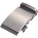 Men's Solid Buckle Automatic Ratchet Leather Belt Buckle With 2 bar stripes
