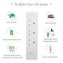 Smart Home Wifi Timer Extension 3 Uk Plug Power Strip 2usb Fast Charge Indi