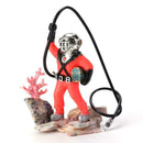 Underwater Animation Landscape Treasure Hunt Diver Pneumatic Decor (Red) A