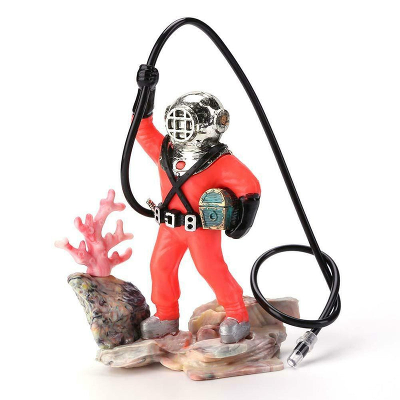 Underwater Animation Landscape Treasure Hunt Diver Pneumatic Decor (Red) A