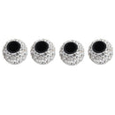 4pcs Universal Car Rhinestone Tire Valve Cap Diamond Shining Air Cap Accessories