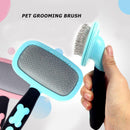 Pet Dog Hair Grooming Brush Massage Comb Hair Removal Beauty Tool (Blue) A