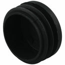 4 Pcs Black Plastic 40mm Dia Round Tubing Tube Insert Caps Covers V3X7