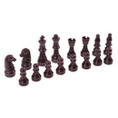 16pcs Plastic Chess Pieces - Pieces Only - No Board - 63mm King Brown