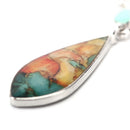 Long Opal Turquoise Dangle Drop Earrings Ear Studs Hook Earrings Women Jewelr Gw