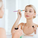 4pcs/Set Diamond Plastic Handle Face Eye Shadow Makeup Brushes (Lake Blue) A