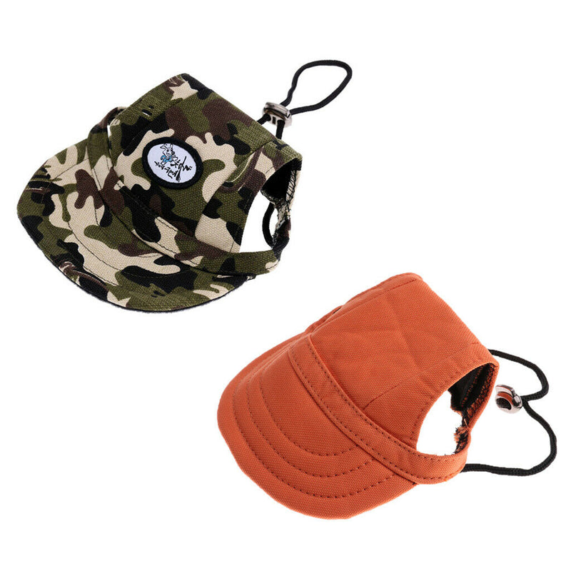 Set of 2, Dog Sun Hat For Cat Visor Baseball Cap Puppy Floral Pet M