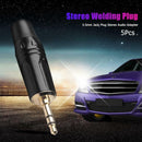 3.5mm Jack Plug Stereo Audio Adapter Headphone Soldering Connector (5pcs) A