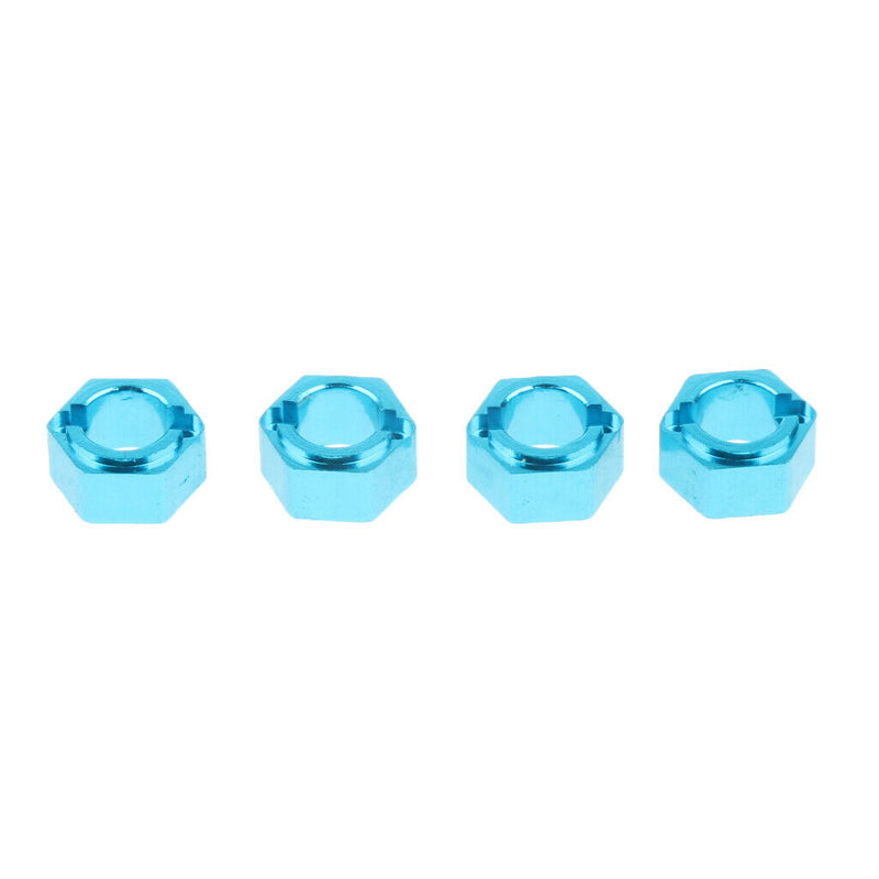 Set of 4 Wheel Hub Hex Compatible for WLtoys A959 A979 1/18 Scale Blue