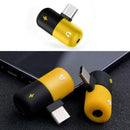 2 In 1 Dual Headphone Jack Type-C Adapter Audio Charger Splitter Converter