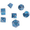 Rpg Dice Metal Dnd Polyhedral Sets Dados Dungeons And Dragons Aluminum Blue B8V4