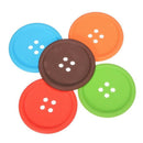 5 Pcs Cup Cushion Holder Cute Colorful Silicone Button Coaster Drink Placem F1O4
