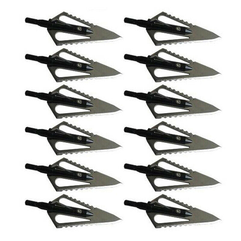 100 Grain Arrowhead Tip Point Telflon Surface Treatment Broadhead Arrow B JR