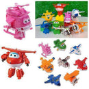 8X/Lots TV Animation Super Wings Transforming Plane Mini Characters kids Toys.