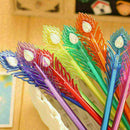 Peacock Feathers black Ink Gel Pen Pen Random  K5B1 Dek O7Y1 P9F9 E C3V5