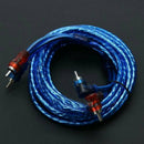 5M 2 RCA to 2 RCA Plug Car Audio System Amplifier Braided Copper Cable Co FDF