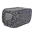 Portable Folding Rectangular Pet Tent Dog Cage Fence Puppy Kennel (Black)