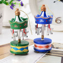 Carousel Horse Ornaments Mini Beautiful Wooden Xmas Children Gift Toys  Gift Hn
