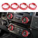 Aluminum Alloy Car Inner Side Air Conditioner Switch Knob Ring Cover Trim f R5P7