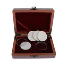 Wood Coin Display Box for 2 Coins, with Coin Gaskets for Protection - Wooden