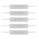 5 Pcs 10W Watt 100 Ohm 5% Axial Wirewound Cement Resistors X4U3